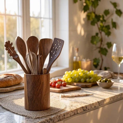 11-Piece Acacia Wood Kitchen Utensil Set – Sustainable Kitchen Utensils