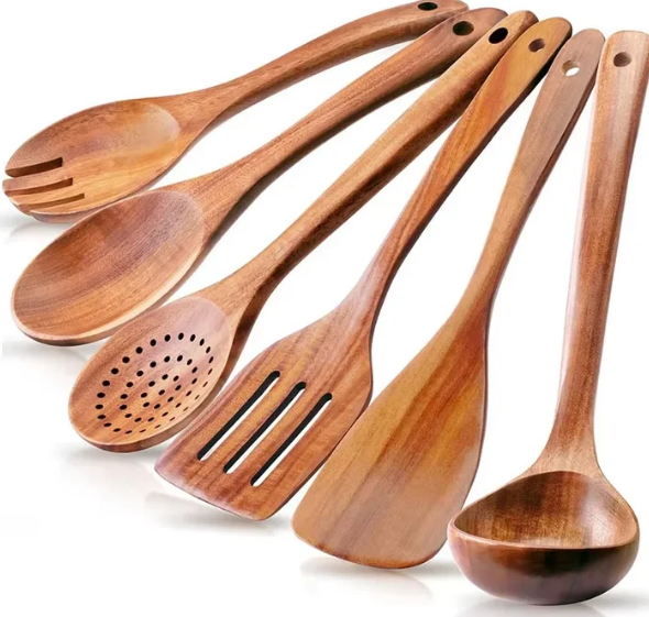 11-Piece Acacia Wood Kitchen Utensil Set – Sustainable Kitchen Utensils